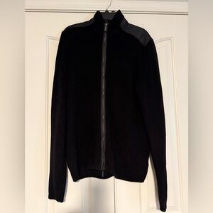 Kenneth Cole Black Zip-Up Sweater